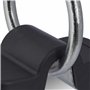Relaxdays Ancrage Mural ou au Sol, pour vélo ou Moto, Anneau de 10 mm, Acier, Plastique, sécurité, Noir - argenté
