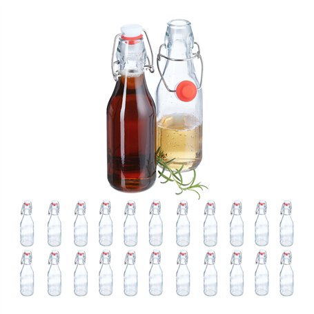 Relaxdays Bouteille en Verre