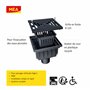 Siphon de Sol extérieur/Avaloir de Cour en Plastique recyclé MEAPARK avec Grille Fonte B125 pour Le Drainage ponctuel des eaux d