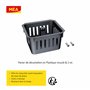 Siphon de Sol extérieur/Avaloir de Cour en Plastique recyclé MEAPARK avec Grille Fonte B125 pour Le Drainage ponctuel des eaux d