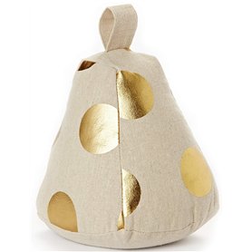 HEITMANN DECO Butoir de Porte en Tissu Naturel Doré Normal