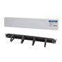 LogiLink Professional OR106B - Panneau de Gestion de câbles 19" avec 4 étriers en Acier et Barrette de Brosse Noir