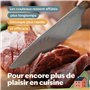 kjøk Premium Aiguiseur de couteaux et de ciseaux manuel avec bouton rotatif - affûteur avec boîtier en ABS noir mat, 5 niveaux, 