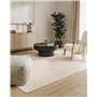 benuta Rocco Tapis en Laine à Poils Courts Blanc 140 x 200 cm - Tissu Plat pour Salon
