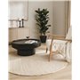 benuta Pure Rocco Tapis en laine - Crème - 250 cm - Rond - Laine - Facile d'entretien - Pour salon
