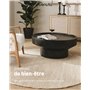 benuta Pure Rocco Tapis en laine - Crème - 250 cm - Rond - Laine - Facile d'entretien - Pour salon, chambre à coucher