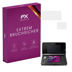 atFoliX Protection Écran Film de verre en plastique compatible avec Nintendo 3DS 2011 Verre film protecteur
