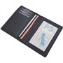 myledershop Cuir de Vachette Nappa Pochette de Carte d'Identité et Porte Carte de Crédit avec Blocage RFID et NFC en Noir