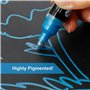 Welsberg Lot de 8 Marqueurs à Craie Liquide Métallique Effaçables, Pointe de 5 mm, Stylos Craies Liquides pour Tableau Noir, Tab