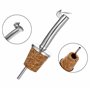 Incutex 5 Bouchon Verseur en Liège et 1 Brosse de Nettoyage, Becs Verseurs Réutilisable avec Clapet pour Bouteilles de Vin, d'hu