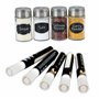 welsberg Marqueurs Craie Blanc, Lot De 5 Stylos Craie Liquide Mine 5mm Avec 16 Étiquettes Et 5 Extra Pointes Réversible, Feutre 