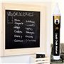welsberg Marqueurs Craie Blanc, Lot De 5 Stylos Craie Liquide Mine 5mm Avec 16 Étiquettes Et 5 Extra Pointes Réversible, Feutre 
