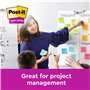 Post-it Z-Notes Autocollantes Super Sticky, Couleurs Boost, Pack de 5 Blocs, 90 Feuilles par Bloc, 76 mm x 76 mm - Feuillets Sup