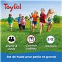 Toyfel Kubb Jeu de Quilles Finlandaises en Bois FSC ® XL et Sac en Tissu Knuut – Robuste Jeu Viking en Bois de Pin Jeu à Lancer 