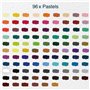 Artina Set de craies Pastilo – Avec 96 couleurs magnifiques avec coffret certifié FSC – Craies à peintre