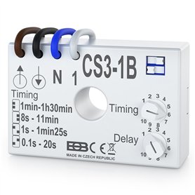 ELEKTROBOCK CS3-1B Relais temporisé | Interrupteur temporisé 230 V | pour Ventilateurs et éclairage | Montage dans la boîte d'en