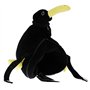 All Blacks Mascotte en peluche de rugby - Ballon convertible - Avec kiwi - 24 cm x 16 cm