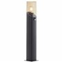 Lightbox lampe de socle d'extérieur | 60 cm de hauteur | lampe d'allée extérieure avec couvercle brun-transparent & détecteur de