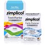 simplicol : Kit Complet Teinture Expert + fixateur : Votre Teinture Express (Paquet 300g + Flacon 90ml) - Bleu Azur