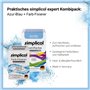 simplicol : Kit Complet Teinture Expert + fixateur : Votre Teinture Express (Paquet 300g + Flacon 90ml) - Bleu Azur