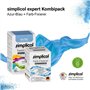 simplicol : Kit Complet Teinture Expert + fixateur : Votre Teinture Express (Paquet 300g + Flacon 90ml) - Bleu Azur