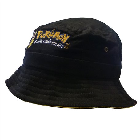 Nintendo Original Pokémon | Casquette | Chapeau | Mec | Enfants | 56 cm | 100% Coton | Pikachu-Broderie | Noir