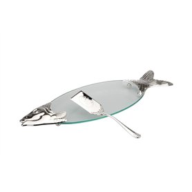 PLAQUE ARGENT POISSON SAUMON PLATEAU EN VERRE NEUF + BRILLIbrum flyer