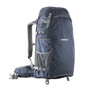 Mantona Elements Pro Appareil Photo et Sac à Dos pour Drones Bleu foncé/Vert/Orange.