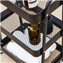 shelfr Chariot Rangement en Métal - 42x30x77 Desserte à Roulettes - Étagère 3 Niveaux Table Roulante - Étagère de Cuisine Mobile
