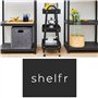 shelfr Chariot Rangement en Métal - 42x30x77 Desserte à Roulettes - Étagère 3 Niveaux Table Roulante - Étagère de Cuisine Mobile
