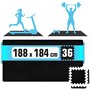 36 Tapis de Protection du Sol - 30x30 Dalles en Mousse EVA pour Salle de Sport