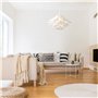 kwmobile Lampe design lotus - Abat-jour XL à monter - Luminaire IQ plafond - Ensemble avec montage plafonnier câble 90cm douille