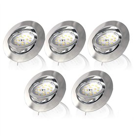 B.K.Licht lot de 5 spots LED encastrables orientables dimmables