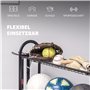 eluno Support de rangement pour ballon de sport avec étagères solides, support de batte de baseball et crochets, pour ranger les