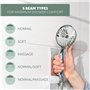 bremermann Ensemble de barre de douche, avec douchette, tuyau de douche en acier inoxydable de 1,75 m et barre de 62 cm, kit com