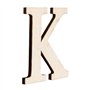 Ideen mit Herz Lot de 124 lettres en bois et chiffres en bois | Lettres majuscules et minuscules de A à Z | Chiffres de 0 à 9 | 