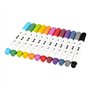 Ideen mit Herz Lot de 12 marqueurs pour textile - Marqueurs pour tissu - Lavables en machine - Pointe fine et fine - À base d'ea