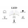 HUBER Projecteur LED avec détecteur de mouvement 360° 2 x 20 W 4400 lm – 3 capteurs, lentilles matricielles et limitation de zon