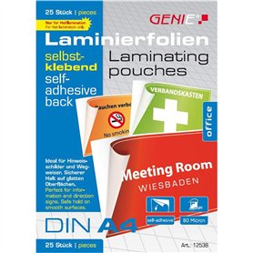 Genie 12538 DIN A4 plastification adhésive brillant