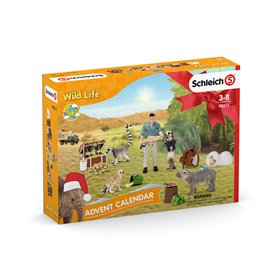 Schleich 98272 Wild Life Calendrier de l'Avent 2021 avec Figurines d'animaux - Bébé Hippopotame