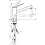 Robinet avec hauteur sous bec 150 mm
