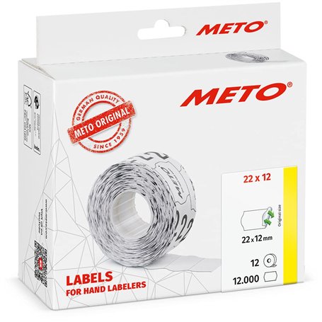 Étiquettes Meto pour étiqueteuse manuelle (22x12 mm