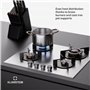 Klarstein Tables de Cuisson à Gaz, Plaque de Cuisson Gaz à 4 Brûleurs, Table de Cuisson Encastrable à 4 Feux de 8000W, Cuisinier