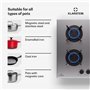 Klarstein Tables de Cuisson à Gaz, Plaque de Cuisson Gaz à 4 Brûleurs, Table de Cuisson Encastrable à 4 Feux de 8000W, Cuisinier