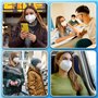 TAVIALO FFP2 Lot de 20 masques respiratoires dans un carton EN149:2001+A1:2009, règlement (UE) 2016/425, emballage individuel hy