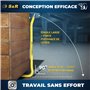 S&R 2 Pieds-de-Biche Professionnels 50 cm et 80 cm – Arrache-Clous Pied de Vache Pince à décoffrer Bois Clous Palettes et Matéri
