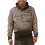 CAMP DAVID Sweat à capuche pour homme avec logo imprimé au look usé