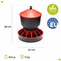Garronda Mangeoire Poule Antinuisible 6 kg – Distributeur de Graines Volaille avec Couvercle et Poignée – Mangeoire Élevage pour