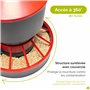 Garronda Mangeoire Poule Antinuisible 6 kg – Distributeur de Graines Volaille avec Couvercle et Poignée – Mangeoire Élevage pour