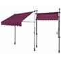 Quick Star Store de Balcon à Pince - 300 x 130 cm - Bordeaux - Protection Solaire - Toit de terrasse - Hauteur réglable de 200 à